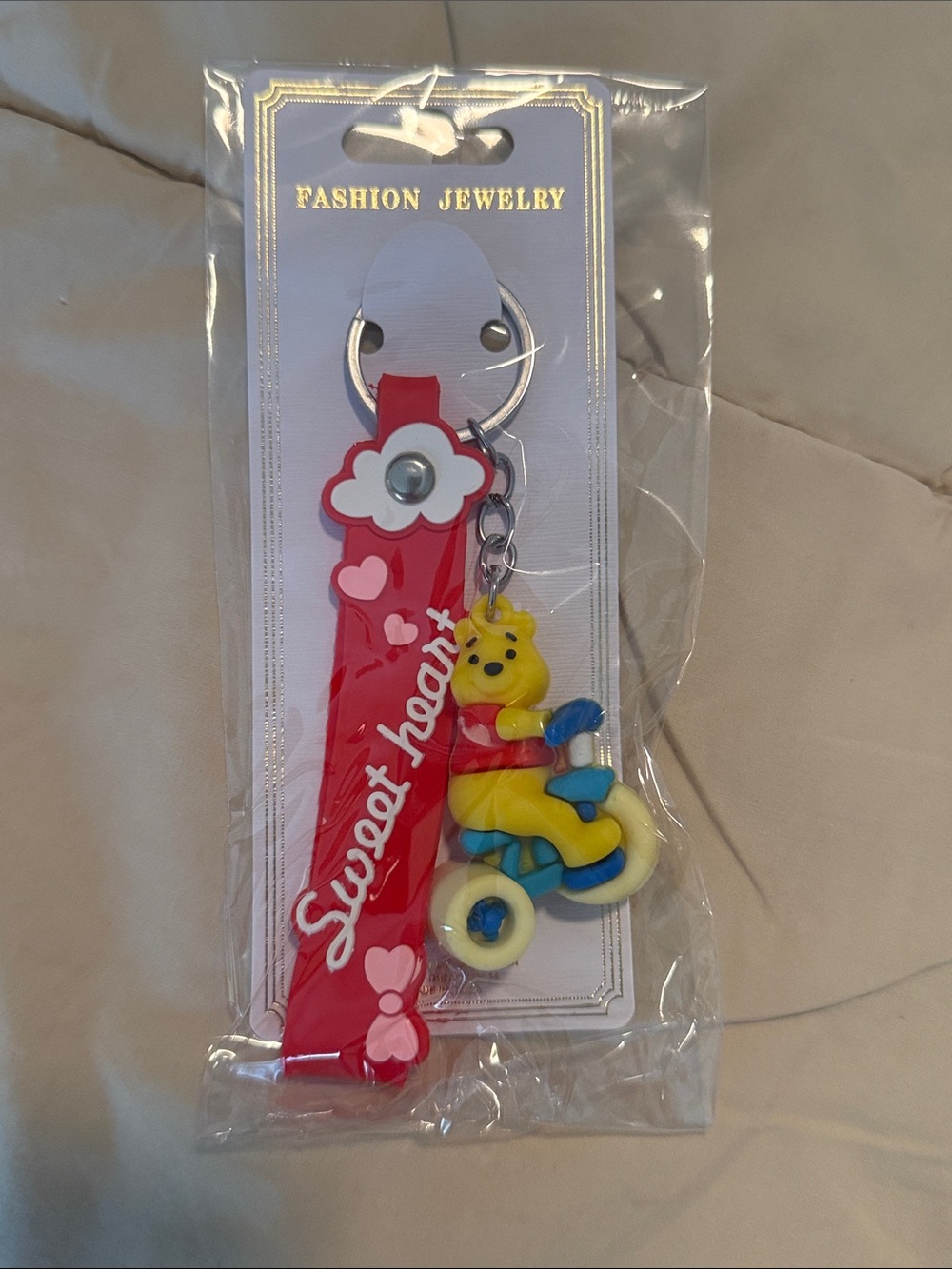 $5 for $25 Winnie the Pooh Sweet Heart' Silicone Keychain